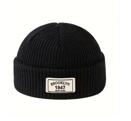 Beanie Strickmütze Uni Schwarz