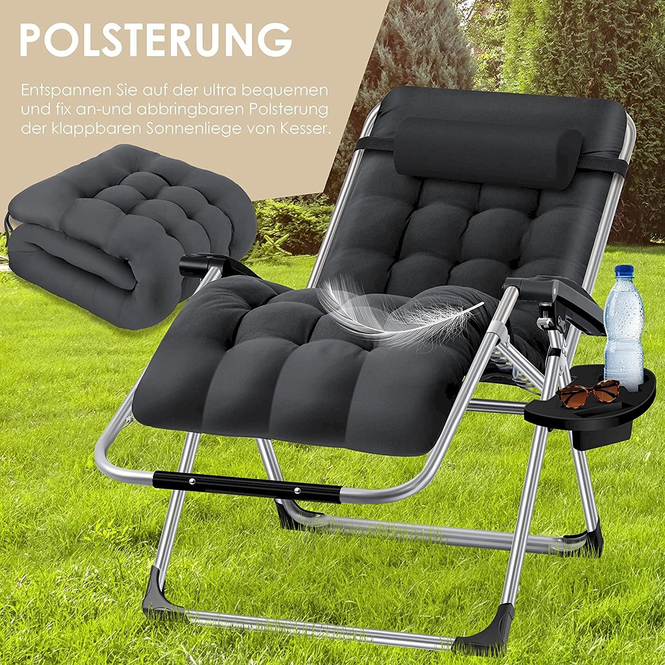 Liegen & Liegestühle: KESSER Gartenstuhl anthrazit – Neu und originalverpackt aus Bottighofen von zaap 5