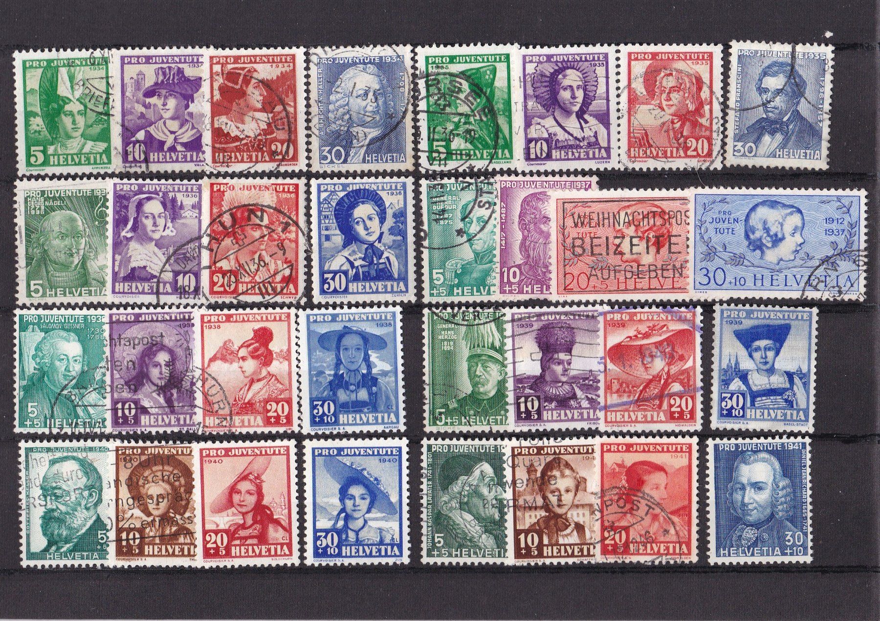 Tutti i francobolli: CH Briefmarken Lot "Pro Juventute & Pro Patria" – Usato da Münchwilen AG venduto da Nesar 2