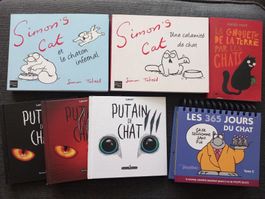 Lot de livres BD Chat Simon's Cat et Putain de Chat,Geluck!