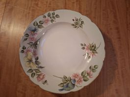 Handgemalter Porzellan-Teller, 32 cm, Frühling 🌸🌼🦋