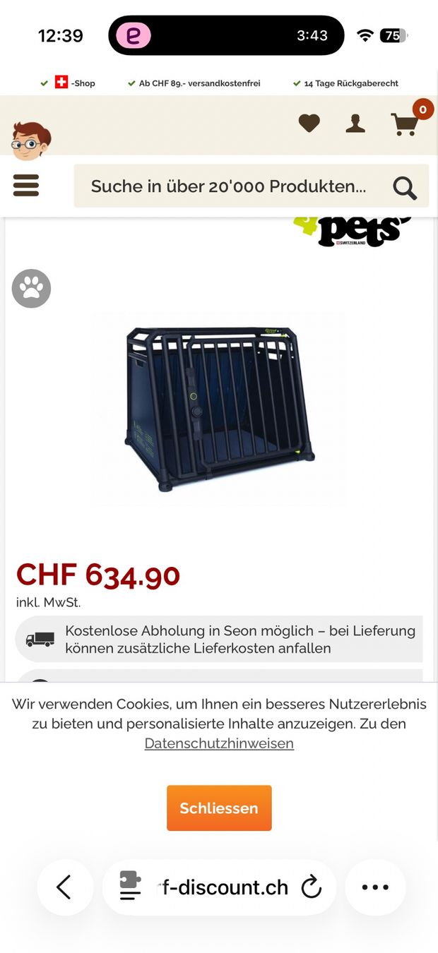 4pets Gabbie, trasporto & Sicurezza: 4pets Pro Noir 4 L – Usato da Freienbach venduto da wil_w96b 4