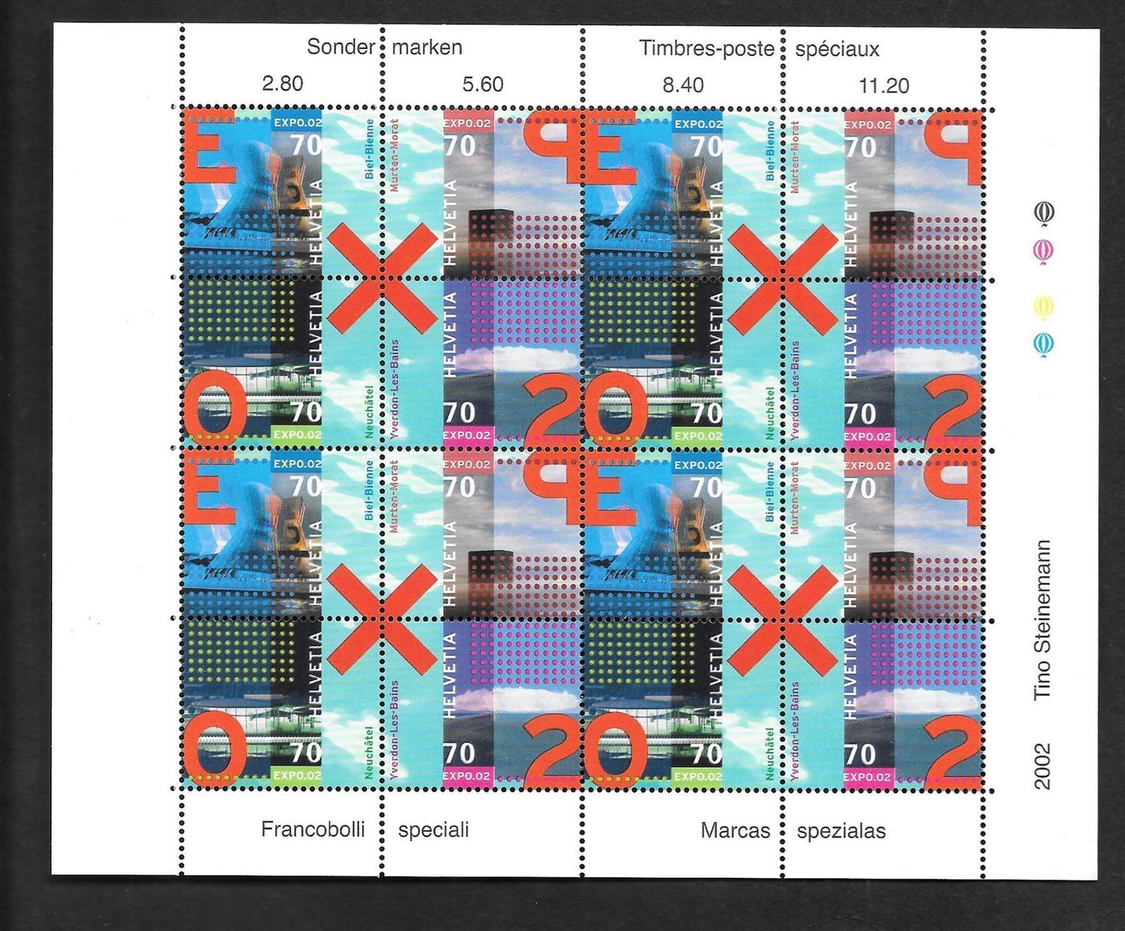 Alle Briefmarken: Kleinbogen OZ 139 Expo 2002 ** 12.3.2002 – Neu (gemäss Beschreibung) aus Olten von clotaldi