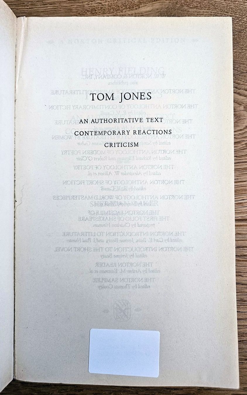 Libri: Henry Fielding: Tom Jones – Usato da Schaffhausen venduto da asyouwestley 3