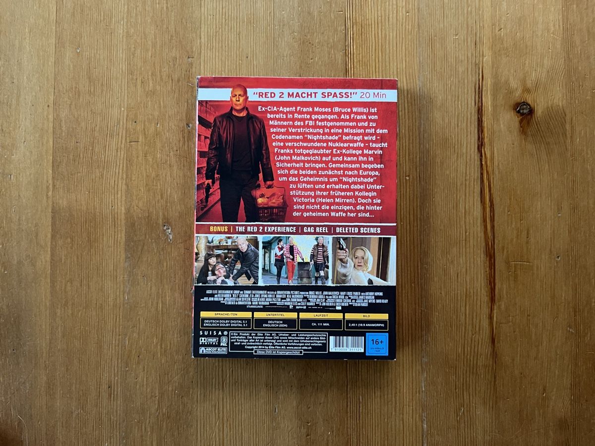 Tutti i DVDs: RED 2 DVD – Usato da Stein am Rhein venduto da Karisma78 1