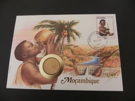 Münzbrief - 1987 - Mozambique 1 Metical 1982