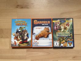 DVDs 3er Set: Ab durch die Hecke, Garfield, Robin Hood