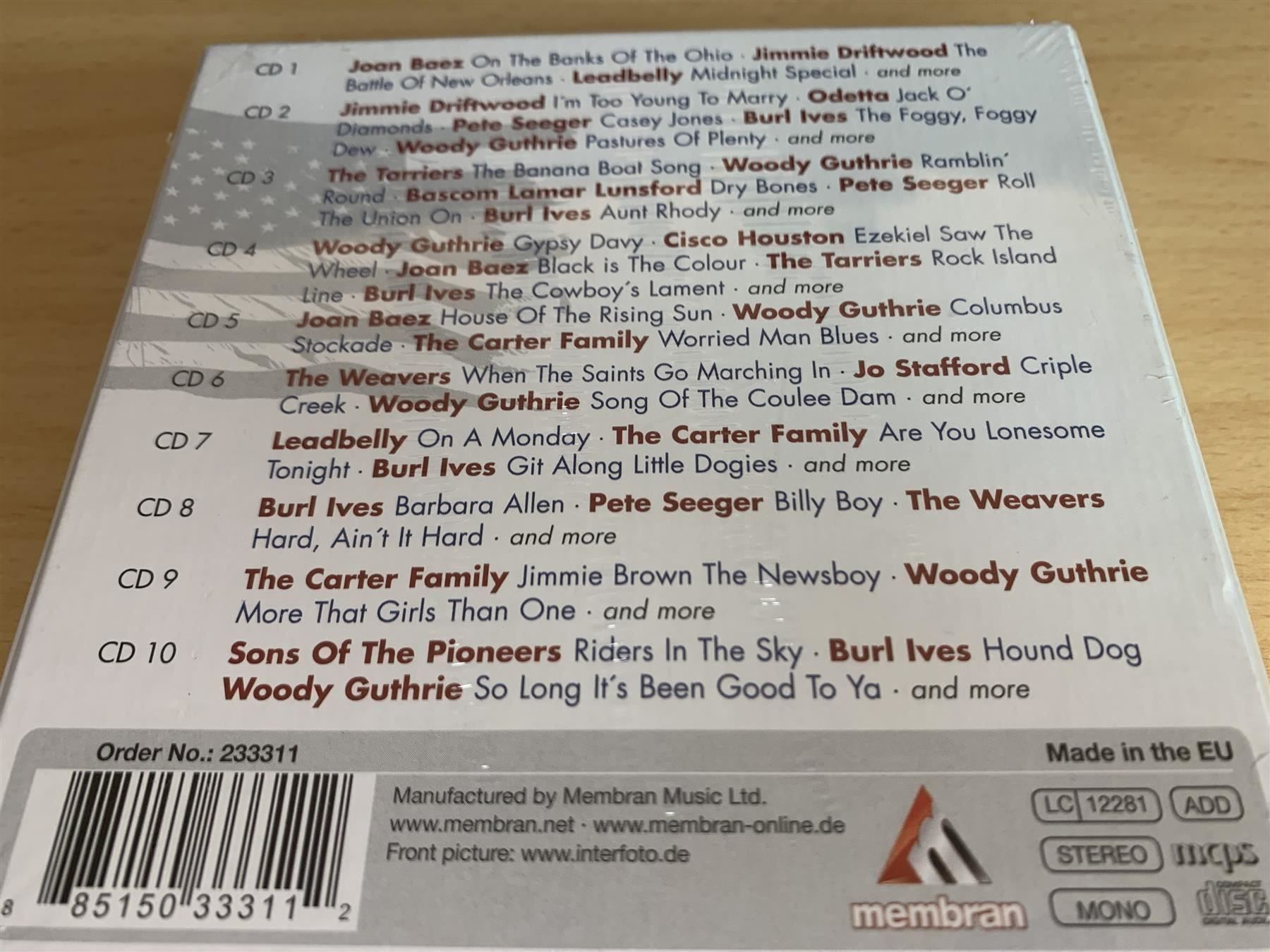CD: Original American Folksongs - 10 CD – Nuovo e nell'imballaggio originale da Rikon im Tösstal venduto da Alpenmutz 1