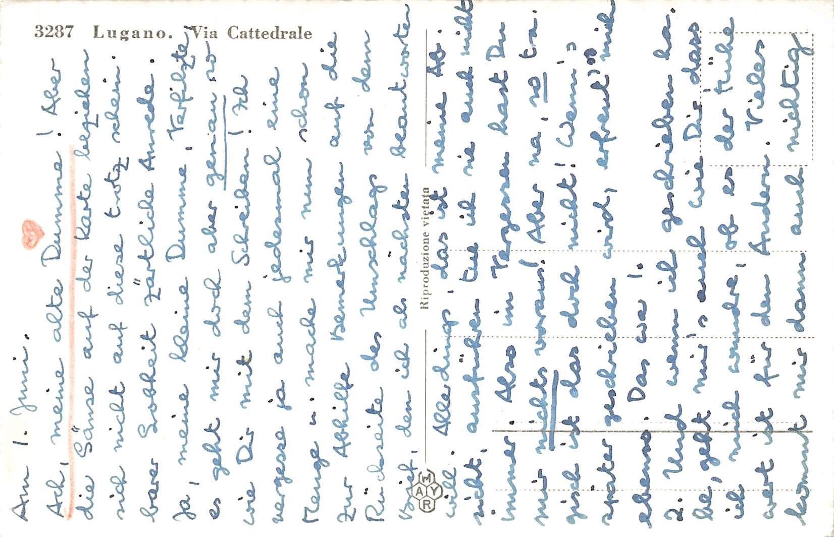 Cartoline postali: Lugano – Usato da Biasca venduto da Blenio71 1