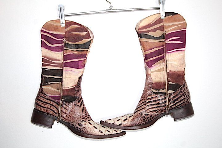 Vibram Scarpe da donna: Gut erhaltene Vibram® Patchwork Cowboy / Stiefel Gr. 40 – Usato da Locarno venduto da madame-tus-sauds 7