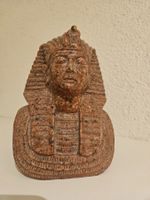 Ägyptische Pharao Büste aus Stein - Vintage Deko Statue