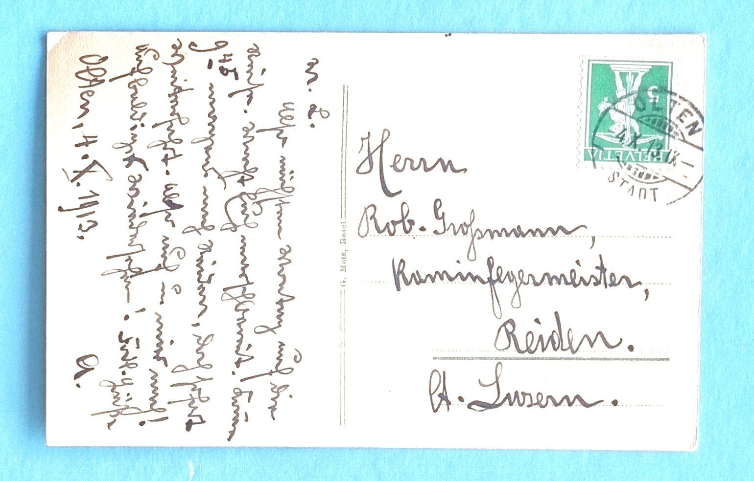 Ansichtskarten: Olten - 1913 – Gebraucht aus Rothrist von RROENK 1