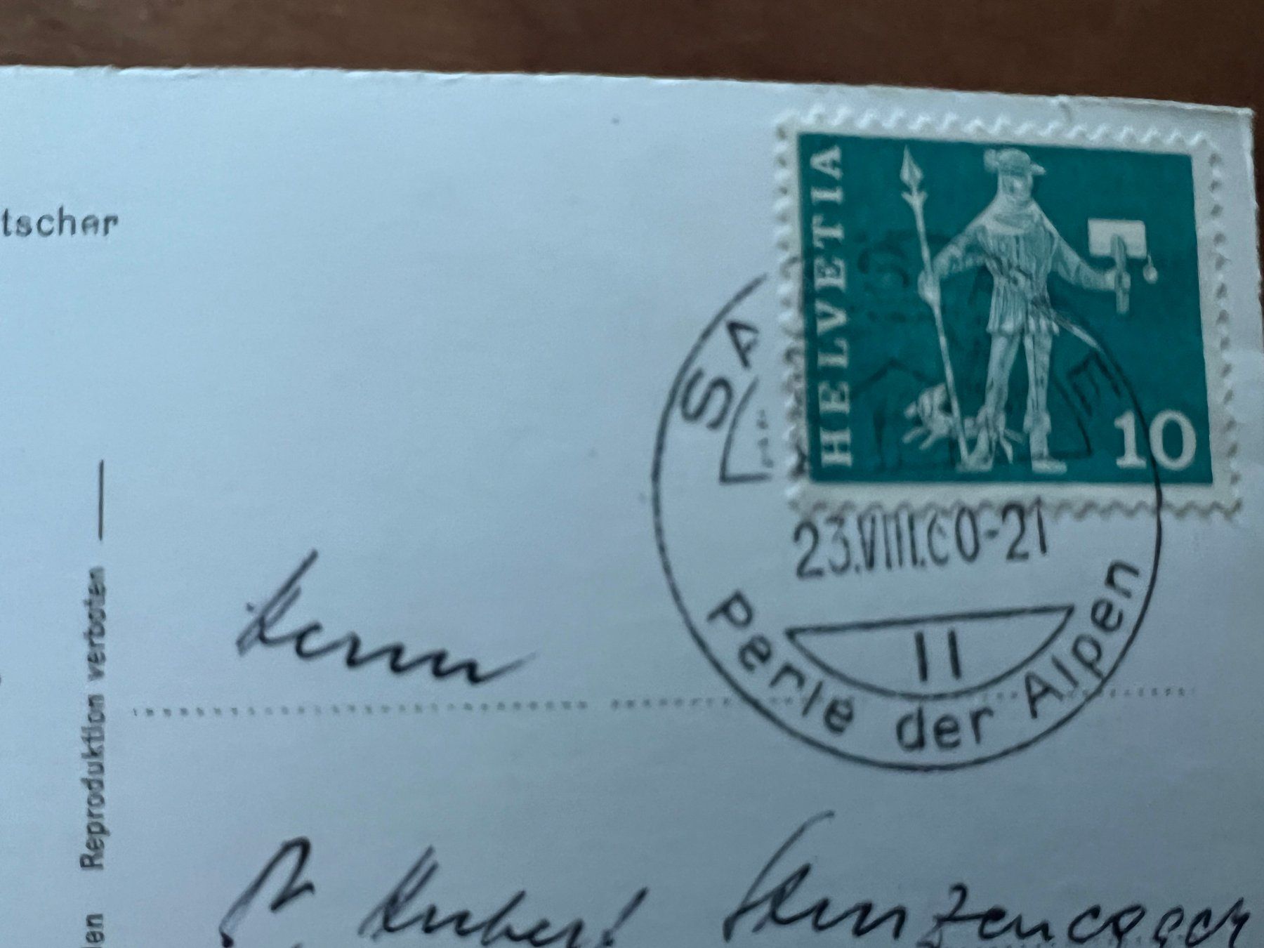 Cartoline postali: AK  1960 Saas Fee     (G2154) – Usato da Hinwil venduto da Sidi4 1