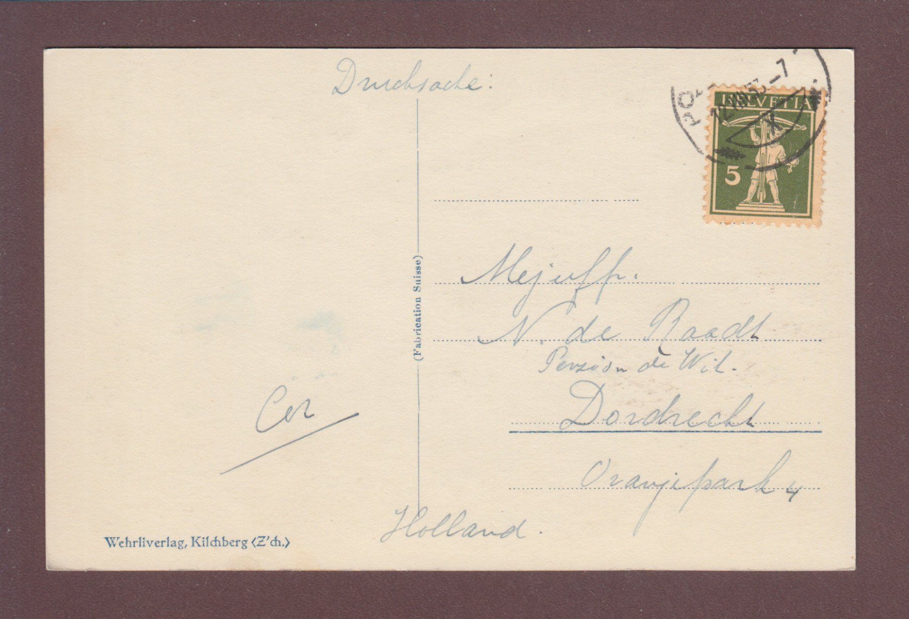 Cartoline postali: BOVAL-HÜTTE - Piz Palü - 1933 – Usato da Pully venduto da nicecards 1