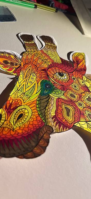 Poster & Bilder: Bild von Hand gemalt "Giraffe" 21cm – Gebraucht aus Muhen von jol_ina00 1