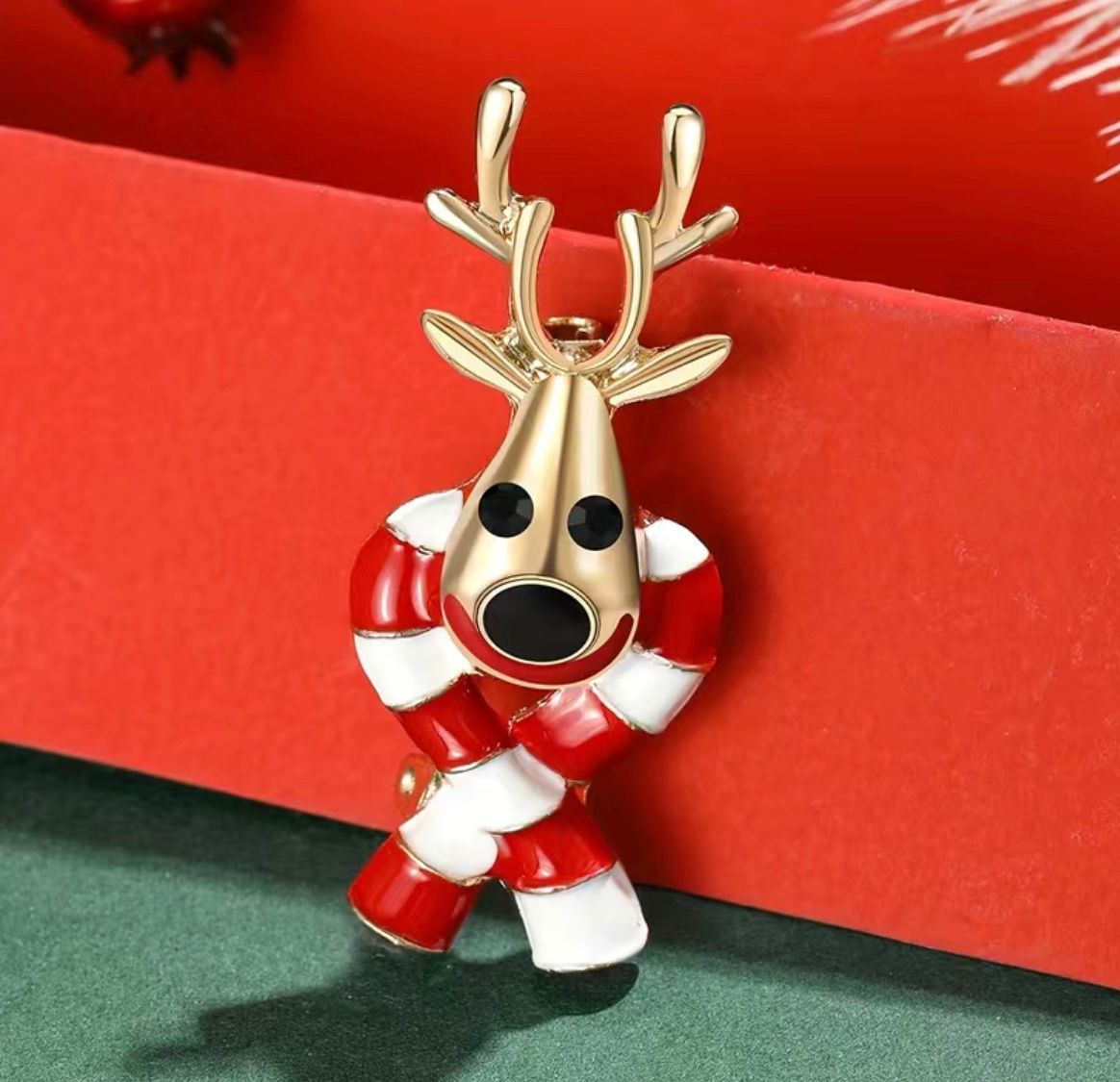 Spille & Fermagli: Brosche Rentier mit Weihnachtsschmuck – Nuovo (secondo la descrizione) da Gams venduto da Mariawicca 3