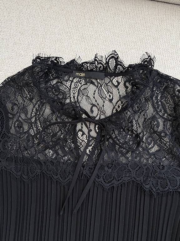 Maje Camicette: Maje Bluse mit Spitze Gr. 2 (EU 36) – Usato da Lachen SZ venduto da dar_hjg9 3