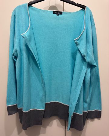 Gilet femme NULU, couleur turquoise/gris, taille L