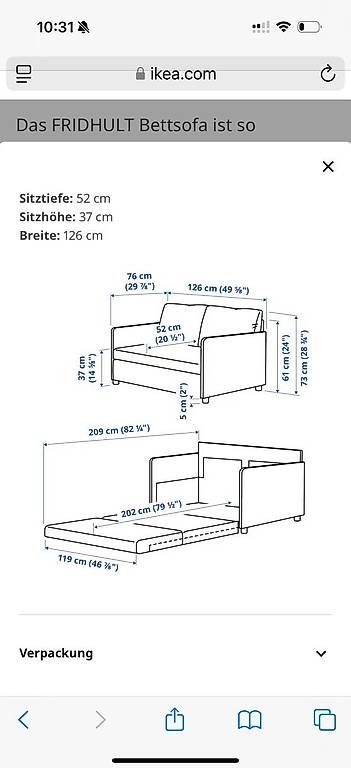 Ikea Divani: Bettsofa FRIDHULT blau von IKEA – Usato da Zürich venduto da babssusch 3