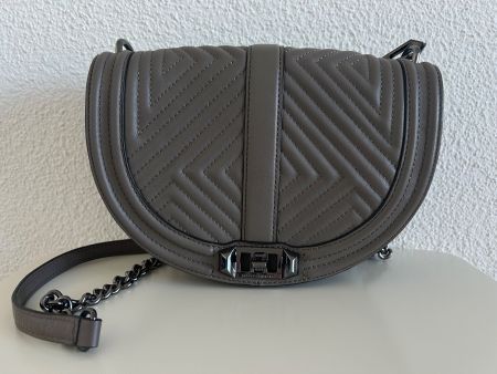 Umhängetasche Rebecca Minkoff Leder grau
