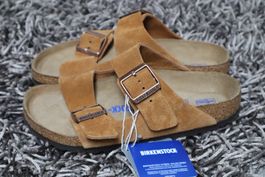 Birkenstock, Arizona Veloursleder, Gr. 37, Softfussbett, NEU