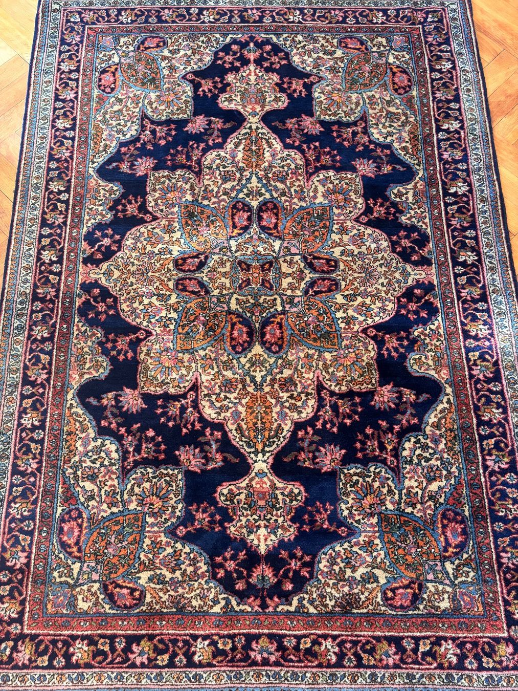 Tappeti: Perserteppich Blau/Rosé Medaillon Vintage – Usato da Zürich venduto da Max_Duer 1