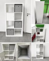 IKEA KALLAX Regal 2×4 weiss inkl. 4 Aufbewahrungsboxen und T