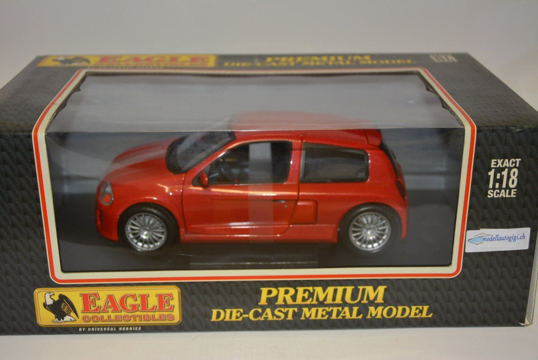 Voiture Miniature de Collection - NOREV 1/18 - RENAULT Clio RS - 2006 - Toro Red - 185252