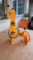 Ringwurfspiel Giraffe Holz mit Ringen gebraucht