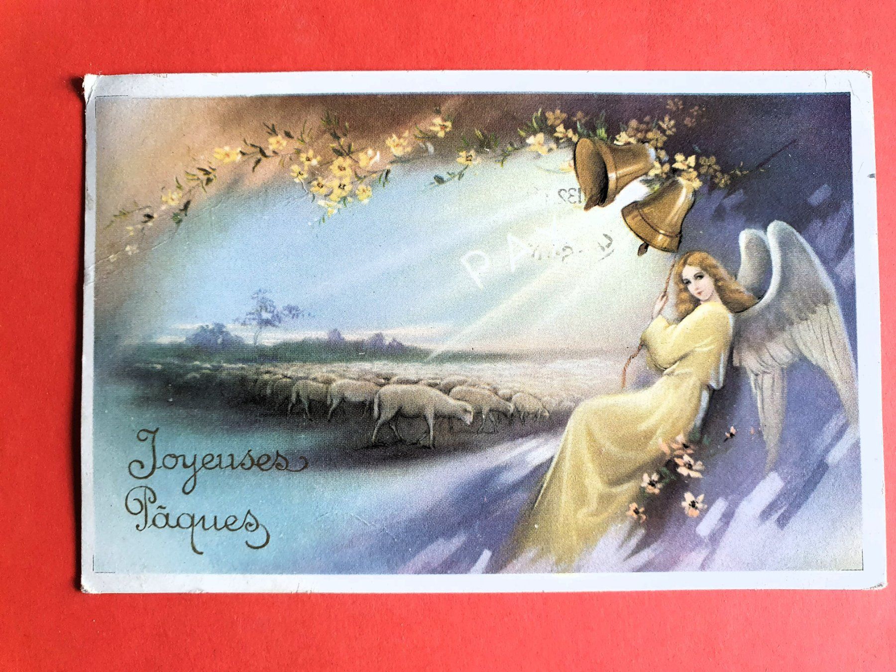 Cartoline postali: Carte postale, CP, Joyeuses Pâques 14 x 9 cm, 1932 – Usato da Martigny venduto da Abm1000