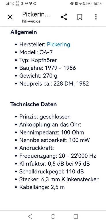 Cuffie: KULT-Kopfhörer Vintage Pickering – Usato da Teufen ZH venduto da Frey2 3