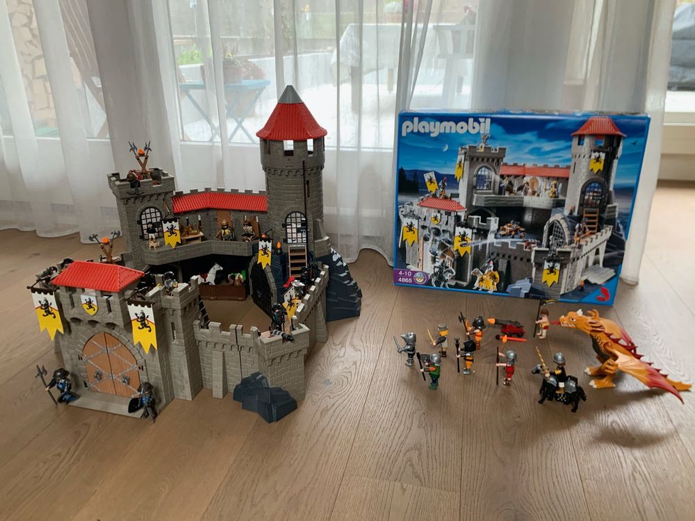 Playmobil Ritterburg /Löwenritterburg 4865 mit Drachen | Kaufen auf Ricardo