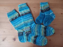 Socken Handgestrickt 40/41, mit Seide