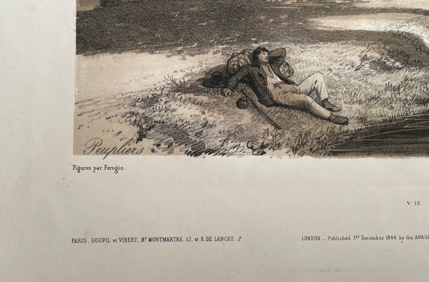 Arts picturaux & lithographies: Al. Calame lithographie Peupliers – D'occasion à Biel/Bienne par Galaq 3