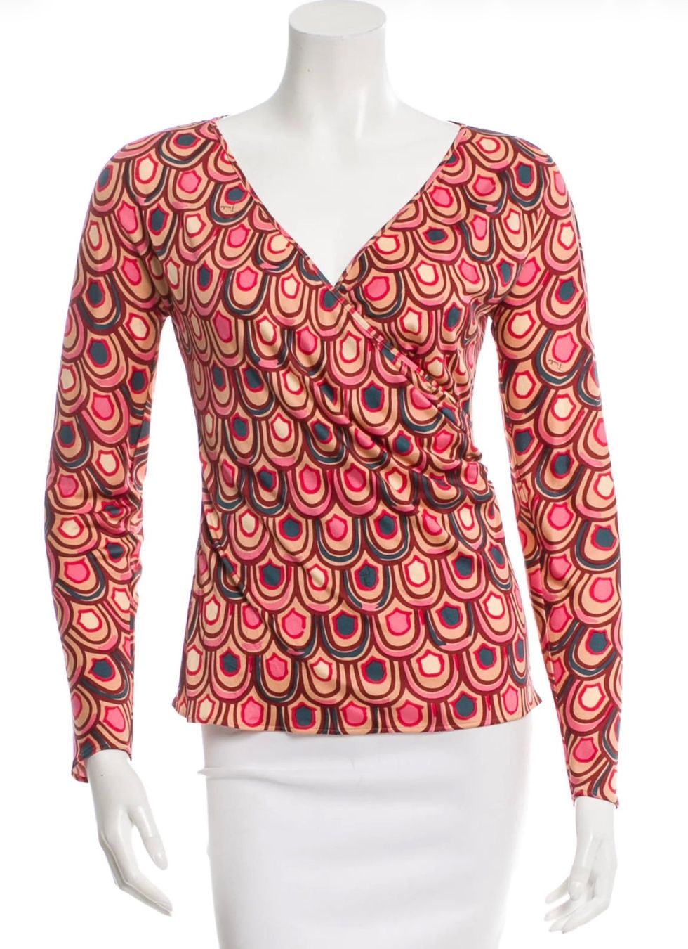 Emilio Pucci Blusen: EMILIO PUCCI ikonisches Top mit Wickeloptik 36/38 – Gebraucht aus Rudolfstetten von Bar_wk82