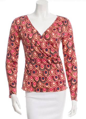 EMILIO PUCCI ikonisches Top mit Wickeloptik 36/38