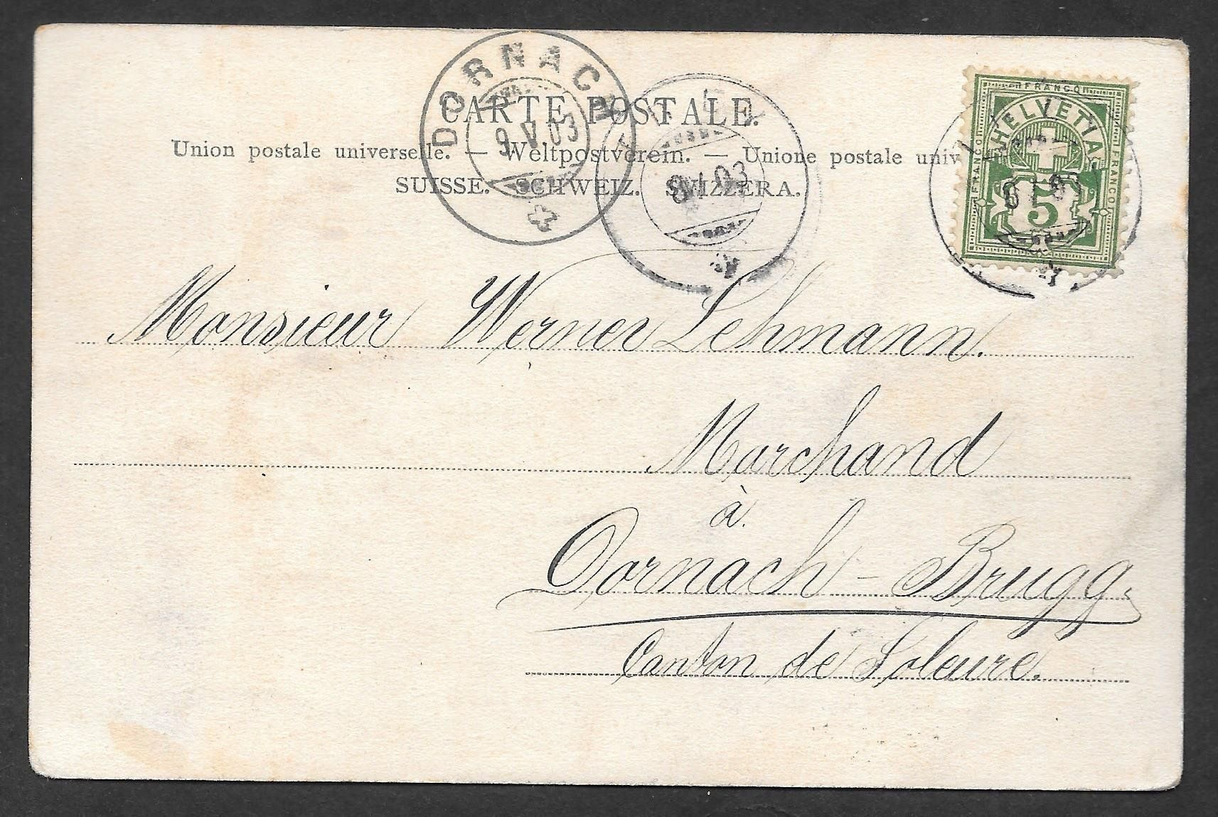 Cartoline postali: Trey Institut Cornamusaz – Usato da Olten venduto da clotaldi 1