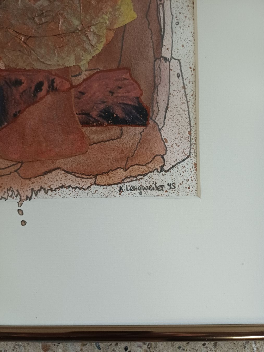 Dipinti: Handsignierte Kunst, K. Lengweiler 1993,  " Original " – Usato da Zuckenriet venduto da Res. 1