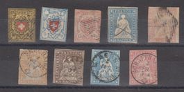 Lot timbres Rayon et Strubel (17II + 20 ont un petit aminci)