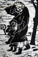 THUBTEN PURANG (Tibet/Swiss *1952) Holzschnitt, 1976