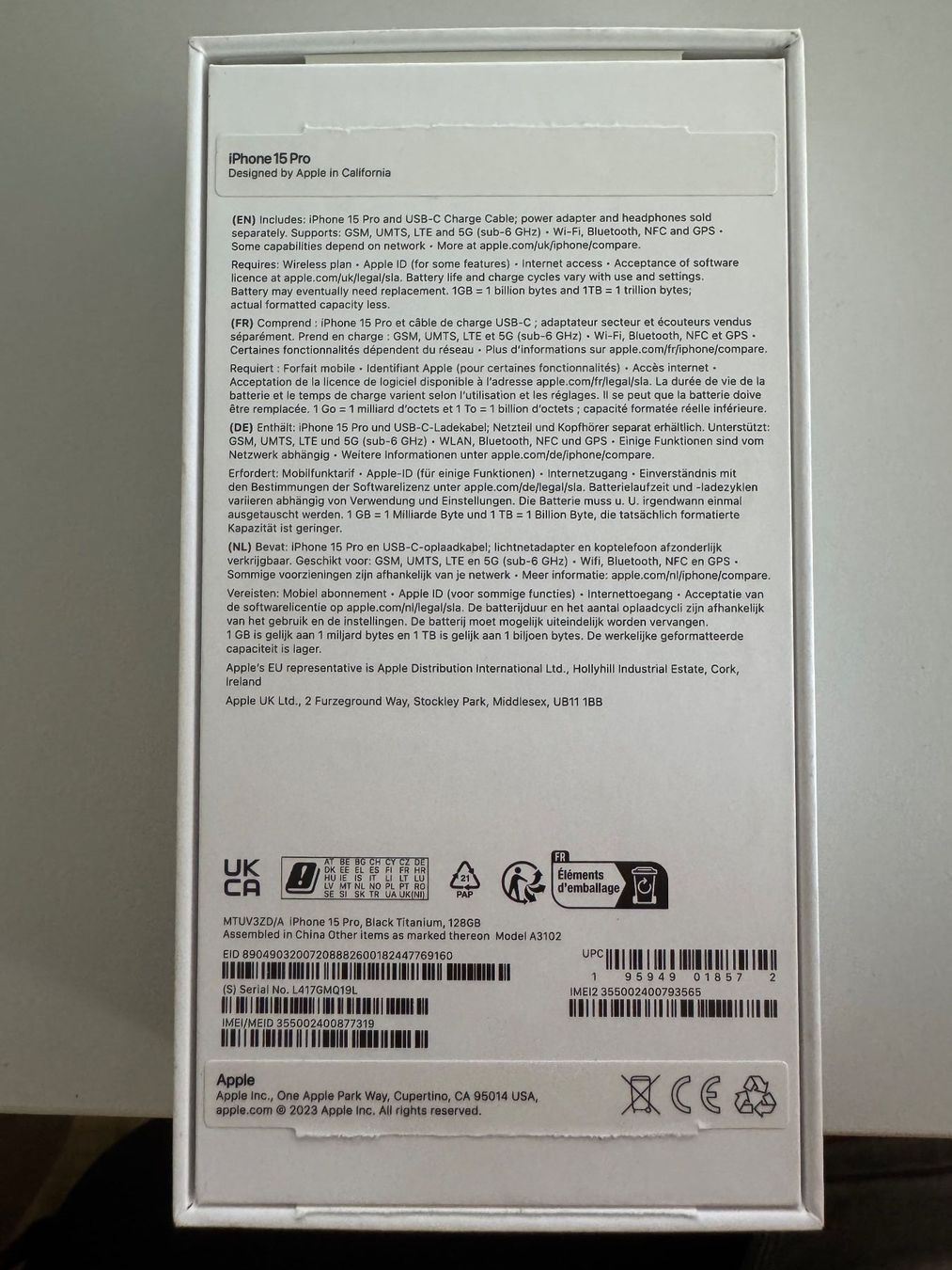 Apple Handys / Smartphones: Iphone 15 Pro Black Titanium, 128GB – Gebraucht aus Muri b. Bern von Laurob 2