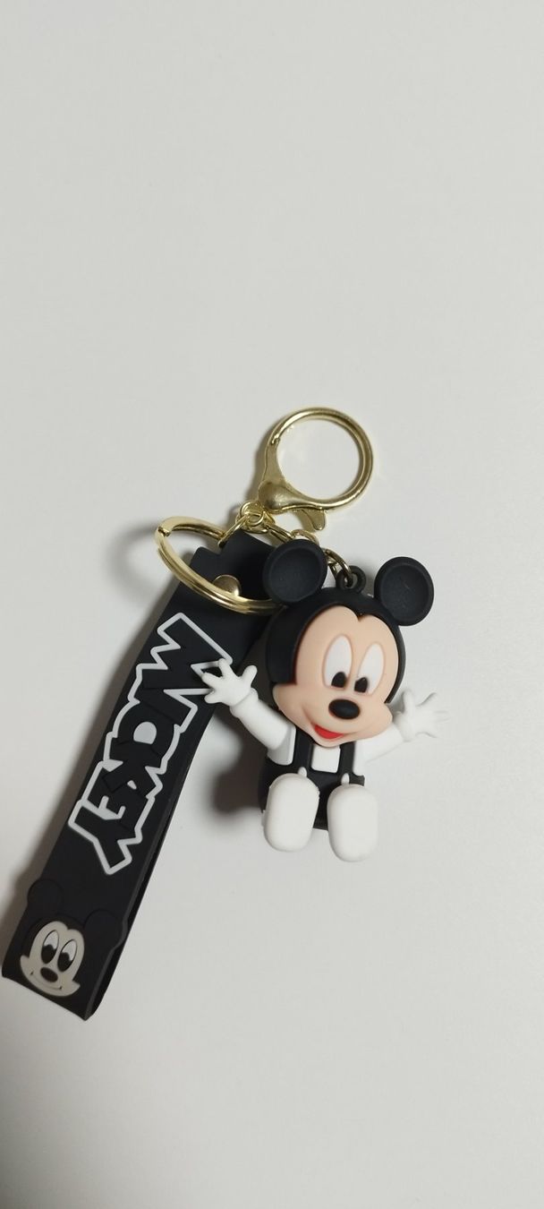 Disney Portachiavi: Schwarzer Mickey-Schlüsselanhänger – Nuovo e nell'imballaggio originale da Winterthur venduto da deb_c6qh
