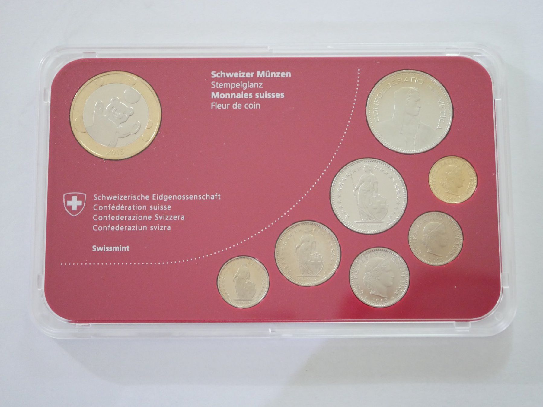 Tutti le monete: Schweizer Baby Münzsatz 2015 stgl ***TOP*** – Nuovo e nell'imballaggio originale da Kreuzlingen venduto da Samson01 1