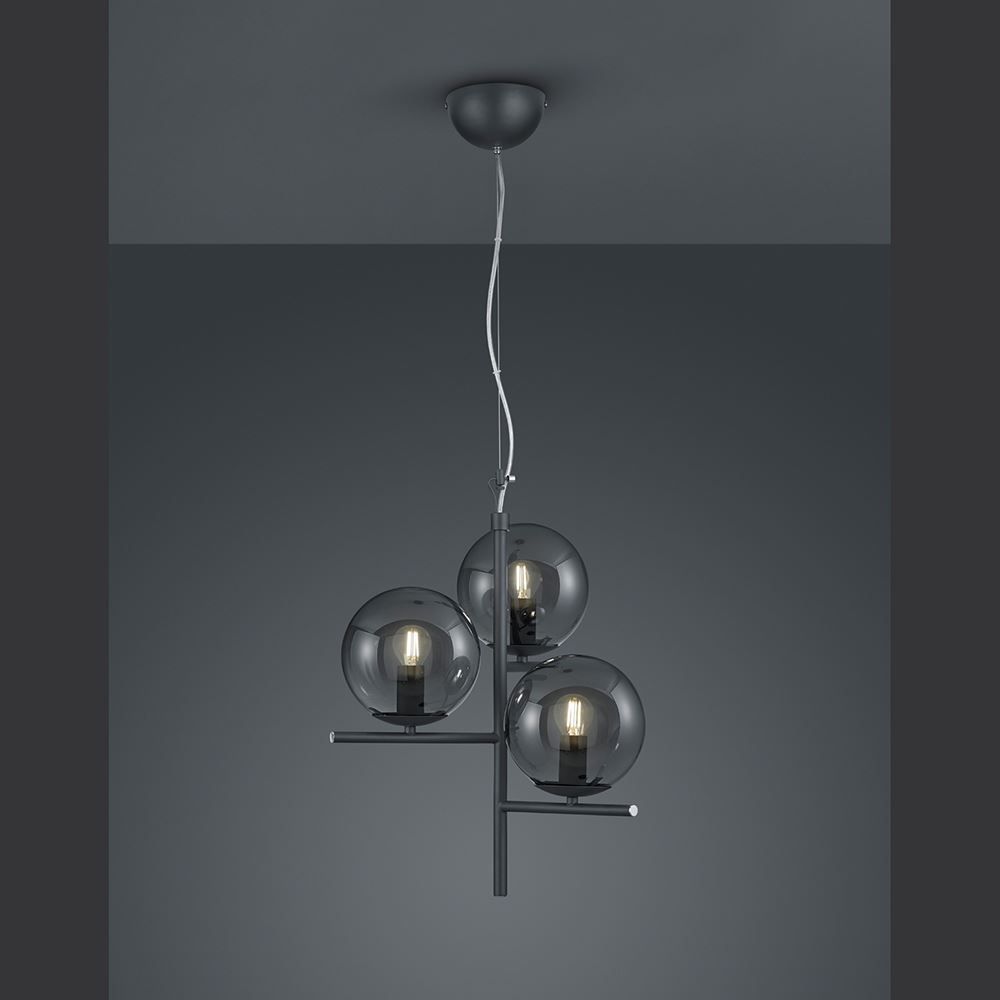 Lampadari & plafoniere: Pendelleuchte, Anthrazit, 150 cm Höhe – Nuovo (secondo la descrizione) da Kreuzlingen venduto da Smart-Light