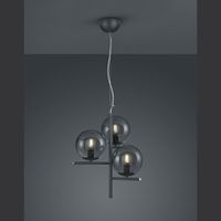 Pendelleuchte, Anthrazit, 150 cm Höhe