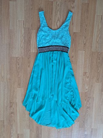 Kleid türkis Grösse S Spitze mit Band guter Zustand