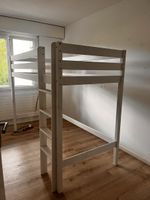 Hochbett weiss Holz Kinderbett mit Leiter guter Zustand