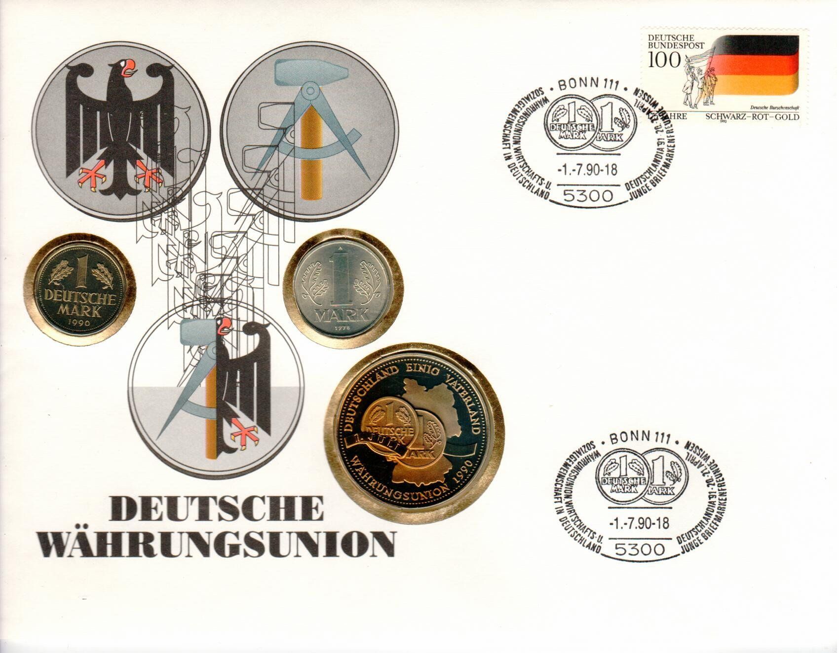 Tutti le monete: Münzbrief, deutsche Währungsunion – Usato da Wolhusen venduto da Curver9