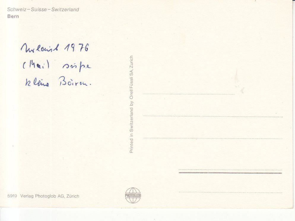 Cartoline postali: Bern 1976 – Usato da Bürglen TG venduto da StampGraf 1