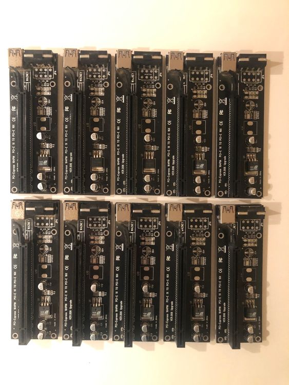 10x PCI-E Riser für Mining GPU (Gebraucht) in Neuhausen für CHF 35 ...